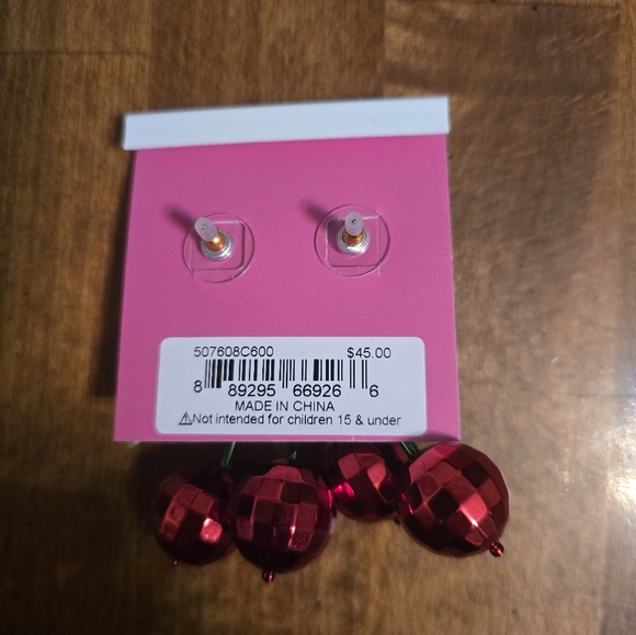 Betsey Johnson Christmas Earrings - Picture 3 of 3